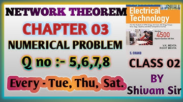 Class 02 | Network theorem of vk mehta book | Network theory MCQ | By Shivam sir