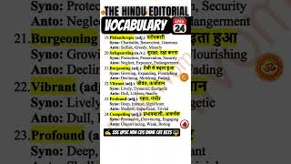 The Hindu Vocabulary 24 April 2026 | 90Supreme Words from Today’s Editorial |UPSC SSC Bank CAT IELTS