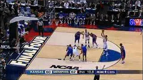 Mario chalmers 3-point shot at the 2008 NCAA Championship
