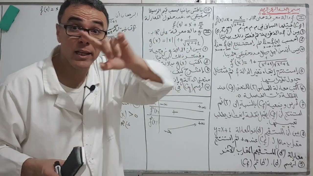 اختبار الفصل الثاني في الرياضيات للثانية ثانوي (الدوال.النهايات)روووووعة بصراحة