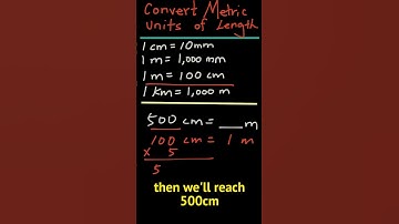 Converting Metric Units of Length #shorts
