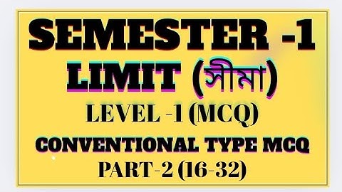 Class 11 limit 🔥in bengali | Conventional type | SN DEY | Part -2 | Calculus | Wbchse |