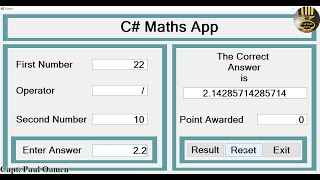 How to Create a Maths App using Audio and Text To Speech Functions in C# - Full Tutorial