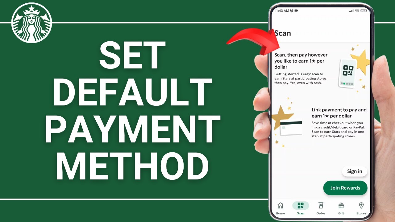 How to Set a Default Payment Method in Starbucks App - YouTube