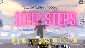 Steep Steps auto win script work for Arceus ,Fluxus and Hydrogen ⛰️🏔