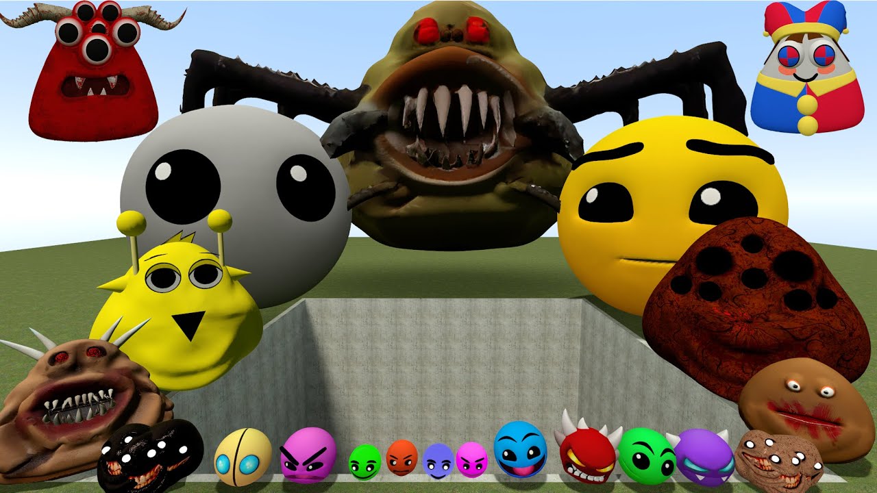 УНИЧТОЖЬТЕ ВСЕ 3D СЕМЬИ МЕСТИ ПОУ БОУ И СЕМЬИ ГЕОМЕТРИ ДАШ ИЗ ROBLOX В БОЛЬШОЙ ДЫРЕ Garry's Mod