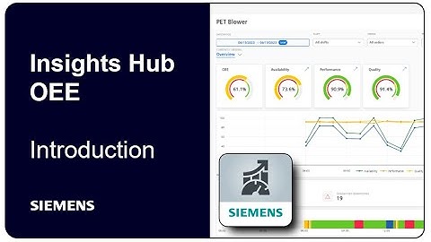Insights Hub OEE Series - Video 1: Introduction