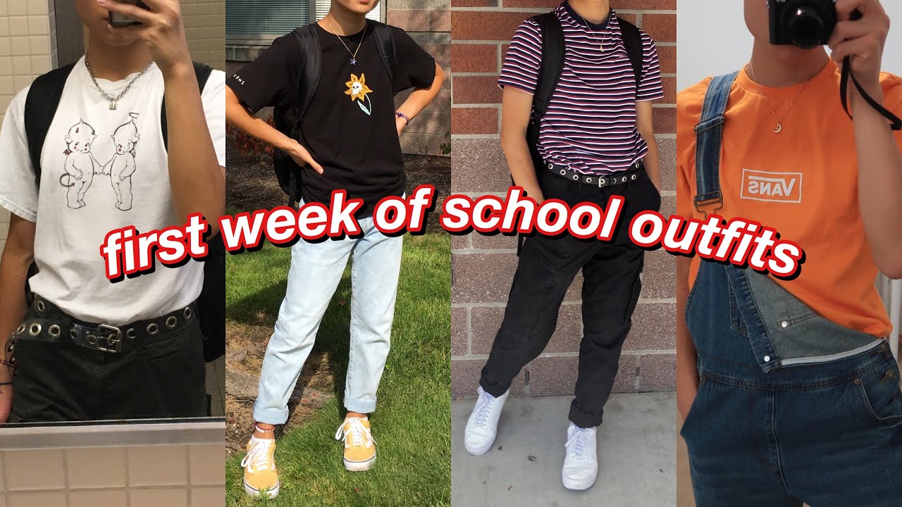 what i wore to the first week of school // outfits of the week - YouTube