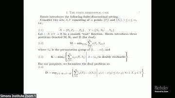 Dynamical Systems, Linear Programming and the Monge-Kantorovich Problem