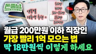 (총정리) 월급 200만원 이하도 가능한 1억 모으기 방법 4가지 