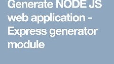How to Create New Project in NodeJS using ExpressJS | Express-Generator | Node MVC Structure | Atti