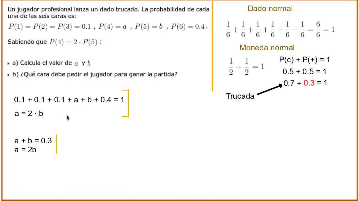 Probabilidad. Dado trucado - YouTube