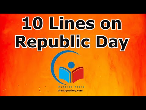 10 Lines Essay on Republic Day in English | 10 Lines Speech on Republic Day  | @myguidepedia6423