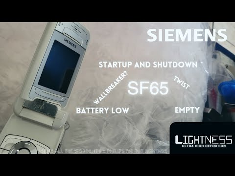 Siemens SF65 Startup and shutdown | Battery low/empty - YouTube