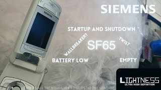 Siemens SF65 Startup and shutdown