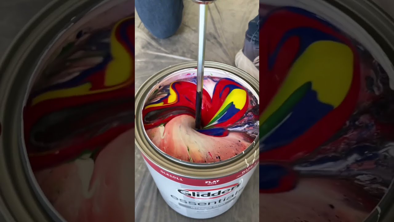 Paint Mixes To Beautiful Solid Color 