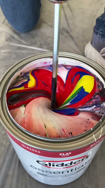 Paint mixes to beautiful solid color! 🌈