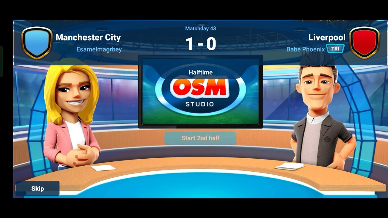 Online Soccer Manager (OSM) 23/24 - EPL - Final Matchday (38) - Manchester City vs Liverpool