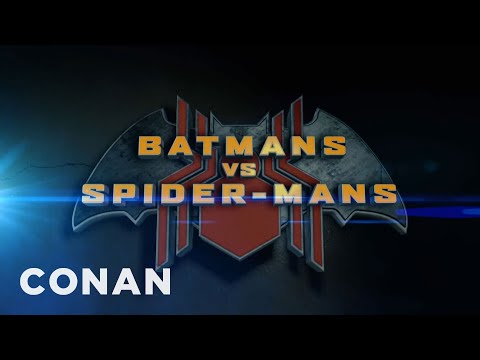team coco comic con Coming Soon: Batmans Vs. Spider-Mans - CONAN on TBS