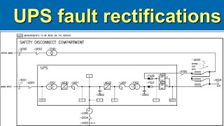 UPS fault rectification | UPS troubleshooting | Corrective actions on UPS