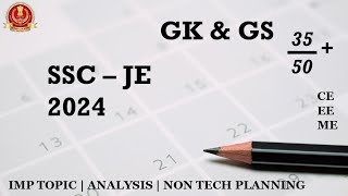 SSC JE 2024 | GK & GS 35 + MARKS | IMP TOPICS | STATIC GK