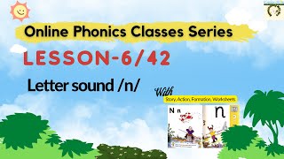 Phonics Lesson 6/ Sound of Letter N/ Jolly Phonics Classes for kids