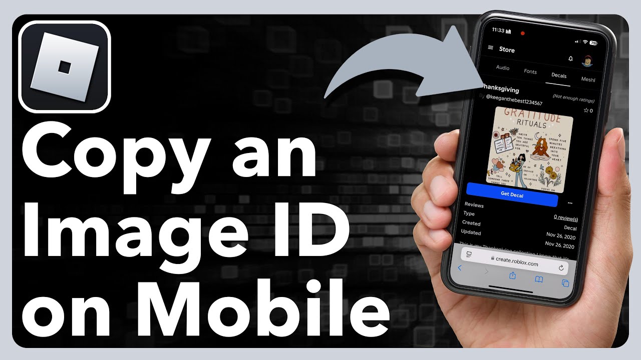 How To Copy Image ID In Roblox Mobile - YouTube