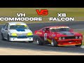 BATTLE OF THE V8s! VH Commodore Vs XB Falcon