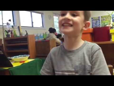 Alejandro showing of his addition skills. Maracas Montessori Math