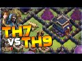 TOWN HALL 7 VS TOWN HALL 9!  TH7 Let's Play