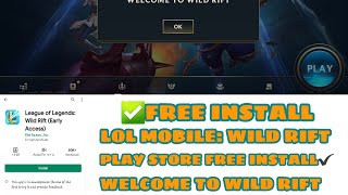 LOL MOBILE - How to Free Install in PlayStore App | FREE TO INSTALL AND PLAY