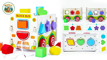 Learn Shapes for Kids | Fun Shape Sorting Toy Bus 🚌🔺🟩⭐ | Educational Video for Toddlers