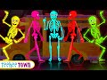 Midnight magic five skeletons riding on a bus song  spooky scary rhymes by teehee town