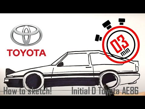 How To Sketch Initial D Toyota Ae86 Youtube