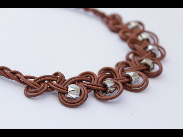 DIY Knotted Leather Necklace 