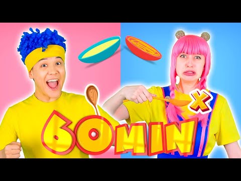 Eat Right With Spoon, Fork And Chopsticks! | Mega Compilation | D Billions Kids Songs