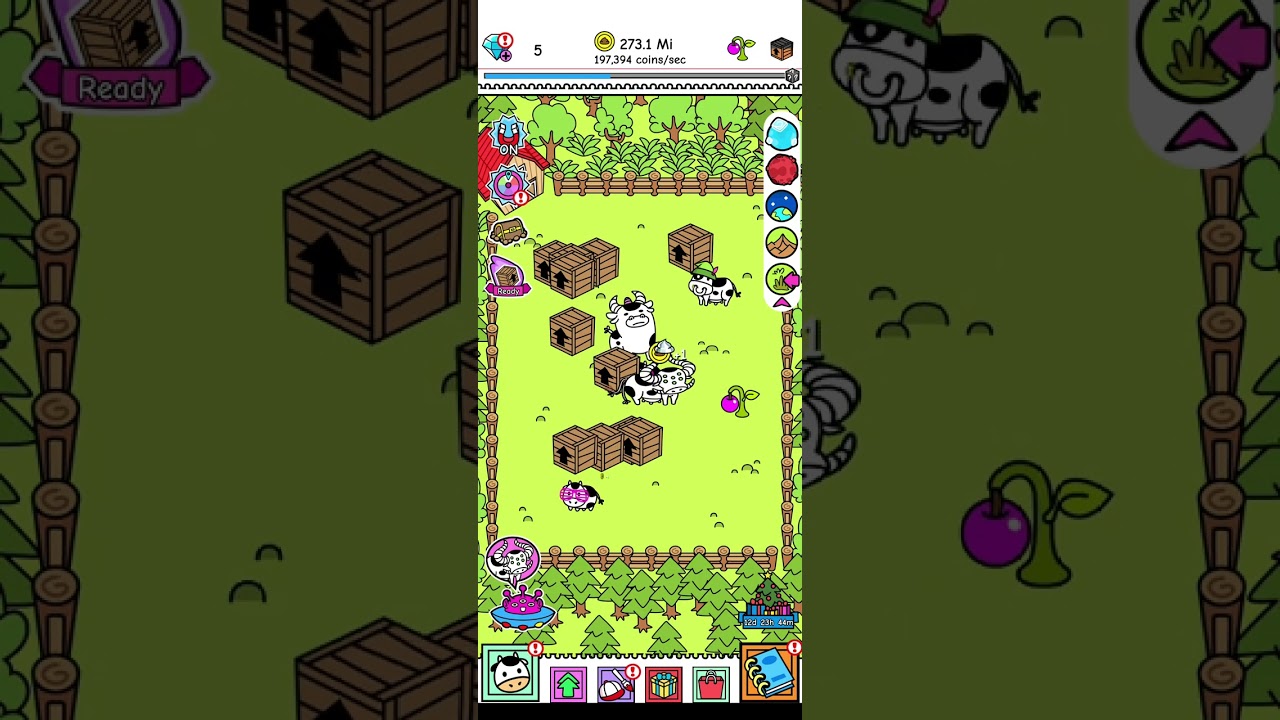 Jugando Cow Evolution en mi celu edit: muchos anuncios 😪