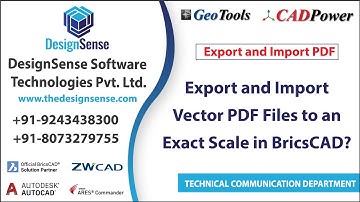 Export and Import Vector PDF Files to an Exact Scale in BricsCAD? | BricsCAD Tutorials | Rakesh Rao