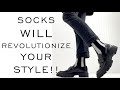 How I Style Socks for BETTER EDGY CHIC STYLE - Minimalist Fashion - Emily Wheatley