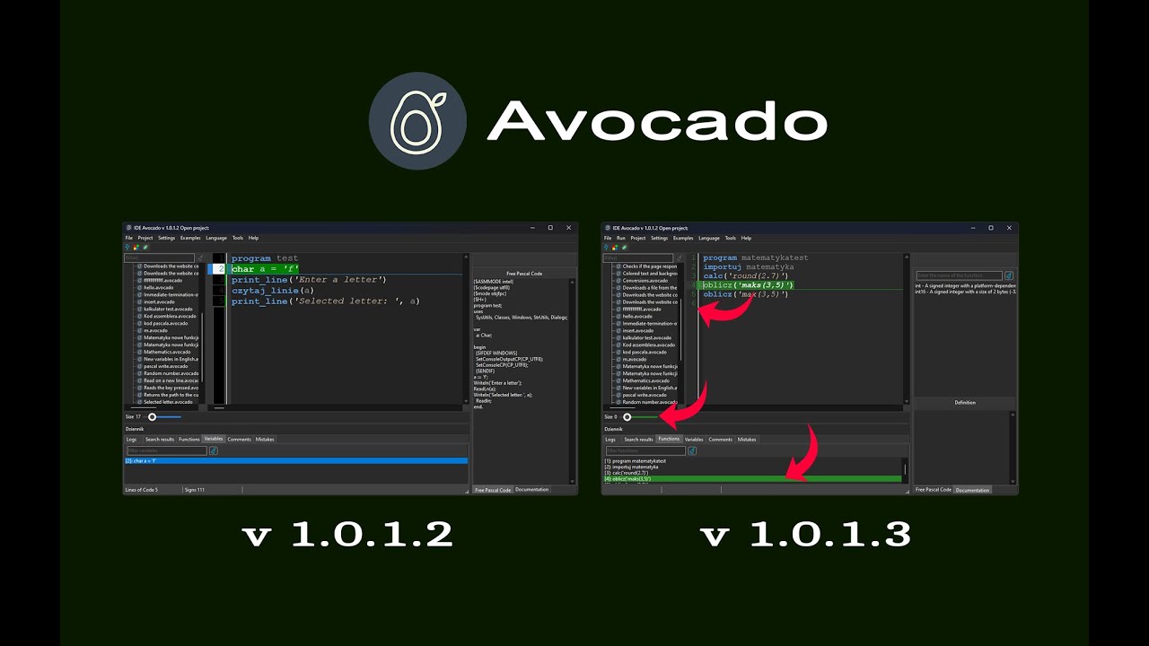 Avocado - Polish programming language update v 1.0.1.3 - YouTube