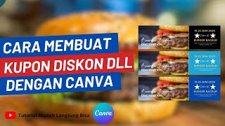 Cara Membuat Kupon Makanan | Toko | Undian | Diskon Di Canva screenshot 5