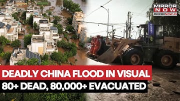 China Floods News: 80+ Dead, 80,000 Evacuated; Horrific Visuals As Landslides, Rains Cripple Beijing