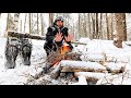 -35C Arctic Solo Survival - No Shelter, No Fire, Basic Tools