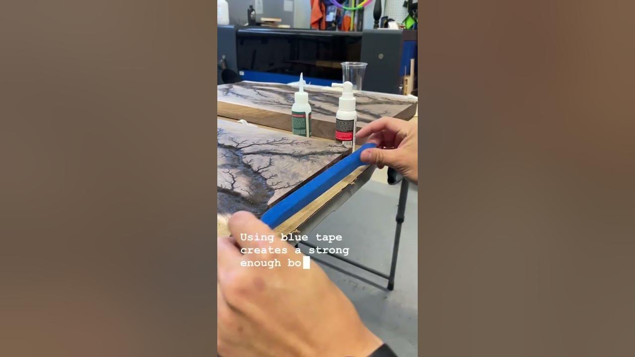 How to tape a table for resin 