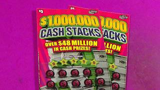 SOOD 1763: TWO $5 $1M CASH STACKS FL Lottery Scratch Tickets