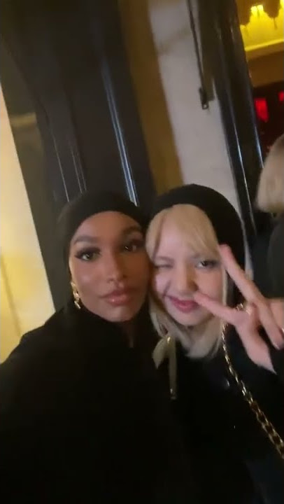Lisa with model ikram abdi in paris