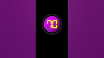 70 Second Countdown Timer with clock Ticking sound & Finish alarm beep #timer #clock #countdown