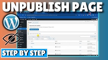 How to Unpublish a WordPress Page (Exact Way)