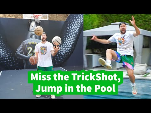 Miss the TrickShot, JUMP in the POOL! (I Can't Believe I DID THIS!!)