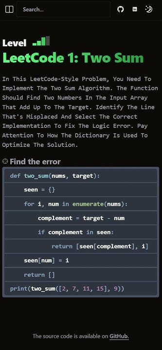 Two-sum learnpython.today #leetcode #python #coding - YouTube
